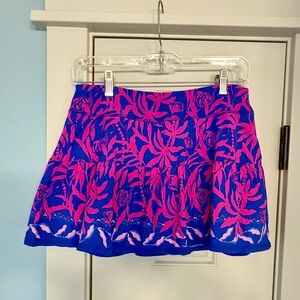 Vibrant Pink and Blue Women's activewear skirt